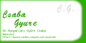 csaba gyure business card